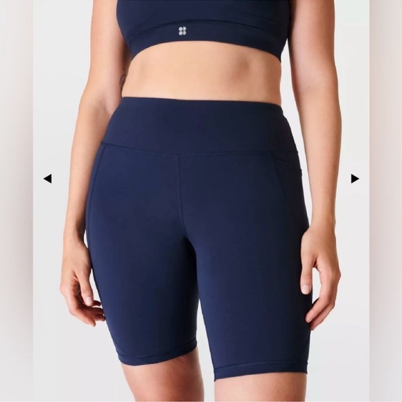 Sweaty Betty Power 9 Inch Biker Shorts in Navy Blue Women’s Size XSmall - Picture 2 of 13